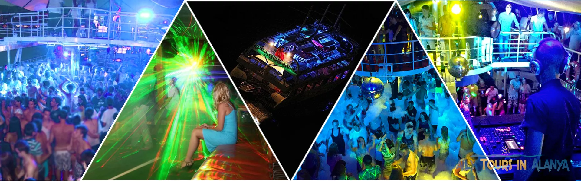Ночная дискотека в Алании на яхте Старкрафт