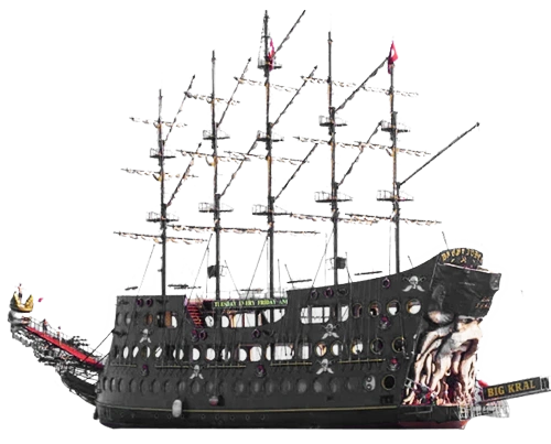 пиратская яхта 'большой крал' прозрачная