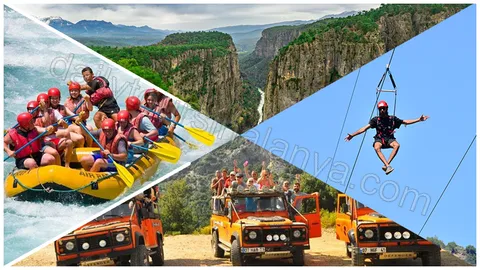 Alanya Rafting with (Tazi)Adler Canyon, Big Zipline and Jeep Safari