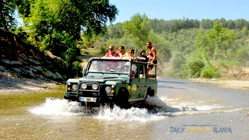 Alanya Tazı Kanyon Büyük Zipline ve Jeep Safari ile Rafting image 22