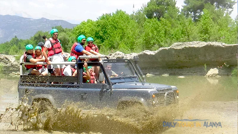 Alanya Tazı Kanyon Büyük Zipline ve Jeep Safari ile Rafting image 28