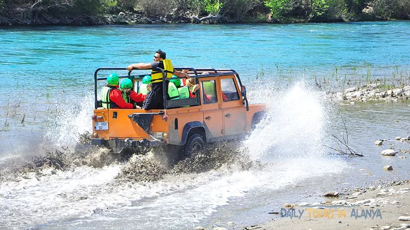 Alanya Tazı Kanyon Büyük Zipline ve Jeep Safari ile Rafting image 31