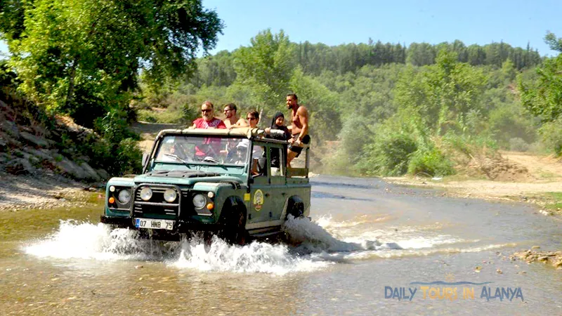 Alanya Tazı Kanyon Büyük Zipline ve Jeep Safari ile Rafting image 32