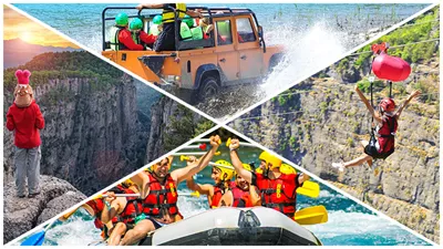 Alanya Tazı Kanyon Büyük Zipline ve Jeep Safari ile Rafting