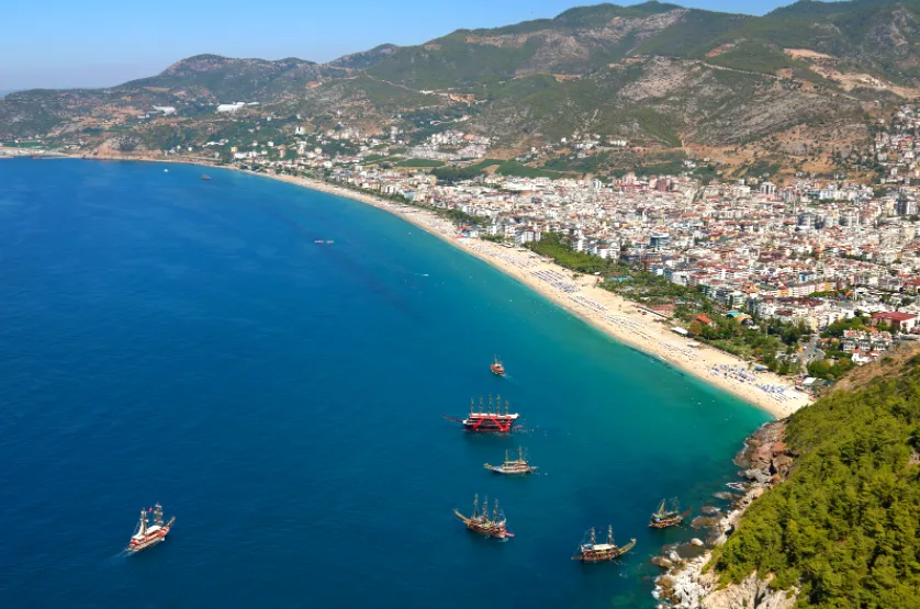 View of Cleopatra beach from the castle
