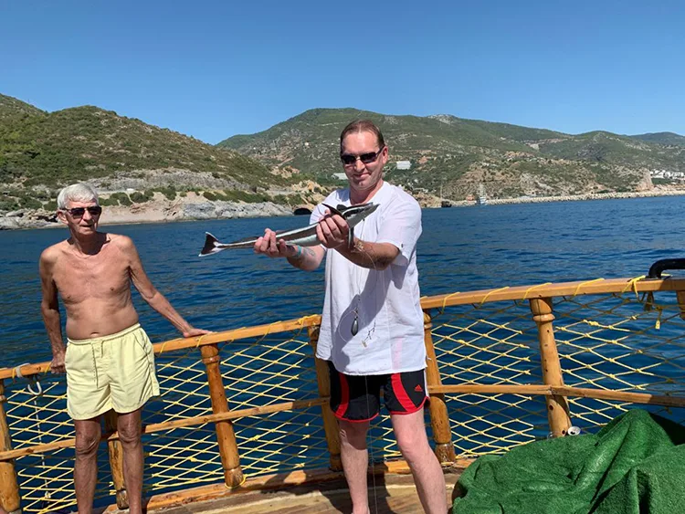 Fishing activity in the open seas of Alanya