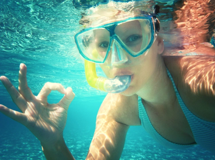 Underwater photo shoot at Cleopatra beach