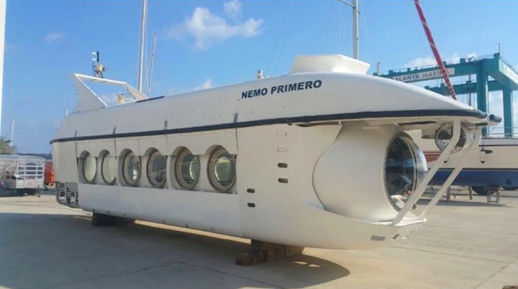 Exterior view of the submarine