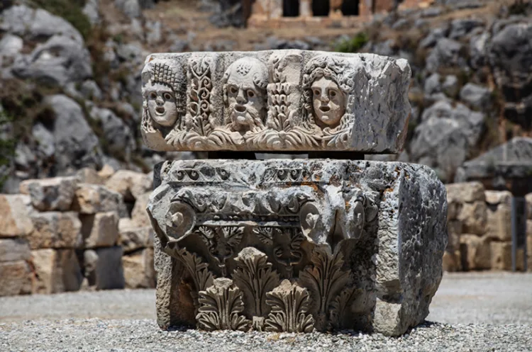 Sarcophagi in the Myra ancient city